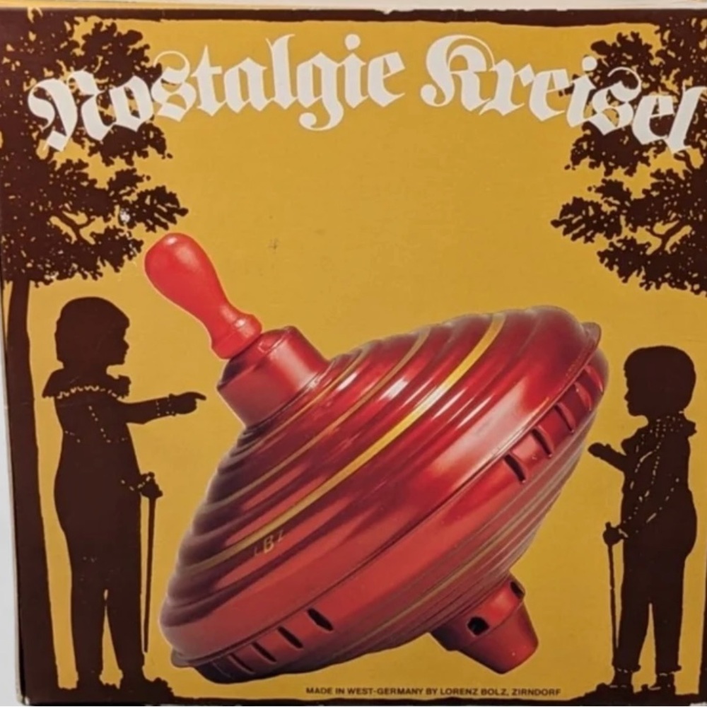 Vintage LBZ Germany Giant Spinning Top Nostalgic Kreisel Toy or Decor Christmas